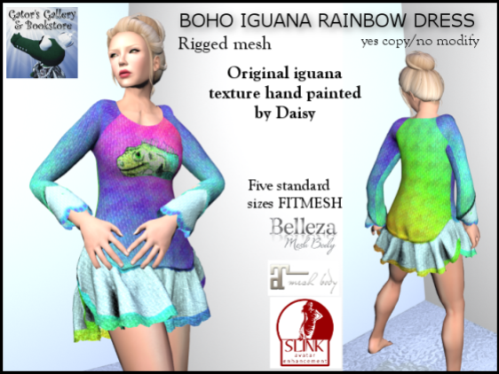 BaseMPSize700x525 Iguana Dress rainbow sale board